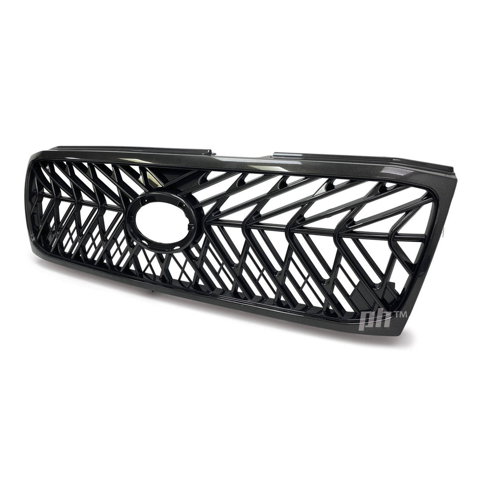 Grill Gloss Silver Web Style Fits Toyota Landcruiser 100 Series 2005 - 2007
