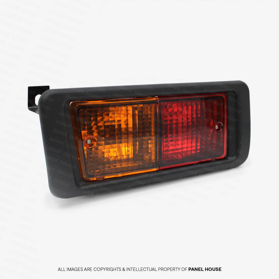 Tail Lights PAIR In Bar with Surrounds fits Toyota Landcruiser 76 78 Series Wagon & Troopy