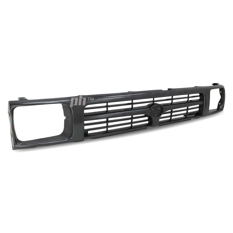Grill 1 Piece Grey T Style Fits Toyota Hilux 2WD Workmate 1989 - 1996