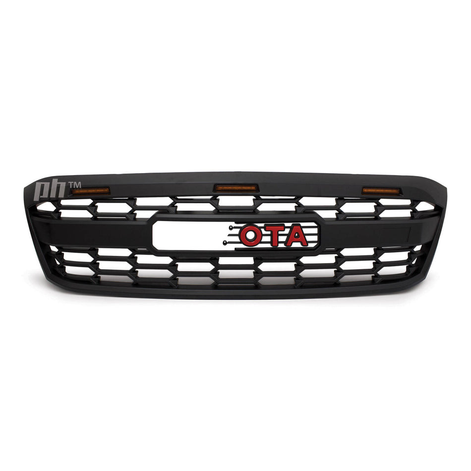 Grill Satin BLACK GR Style With LED Fits Toyota Hilux N70 2005 - 2008