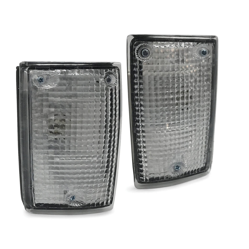 Corner Park Lights PAIR Clear Fits Toyota Landcruiser 60 Series 1987 - 1990