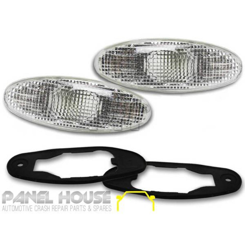 Side Indicators Clear Flashers PAIR fits Holden Commodore VT VU VX Sedan Ute Wagon
