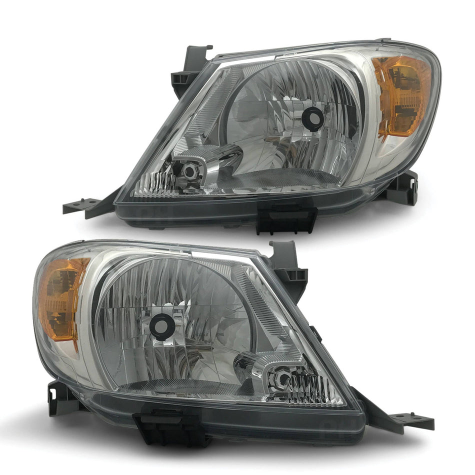 Headlights PAIR Amber Fits Toyota Hilux N70 2005 - 2008