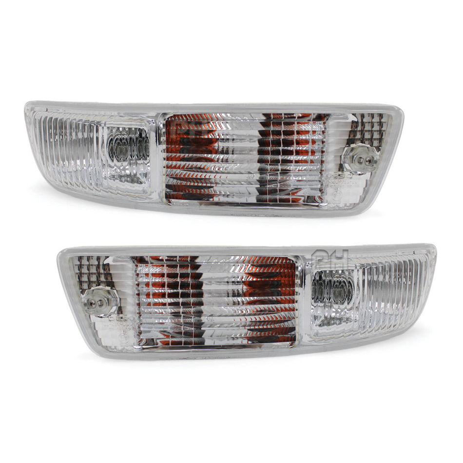 Front Bumper Indicator Park Lights PAIR Fits Toyota RAV4 1997 - 2000