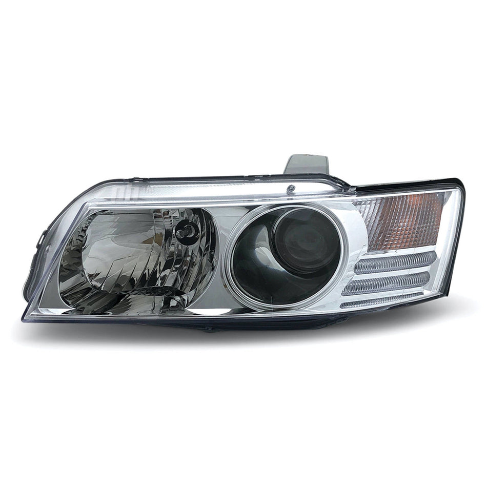 Headlight Chrome Projector LEFT fits Holden Commodore VZ Berlina 2004 - 2006