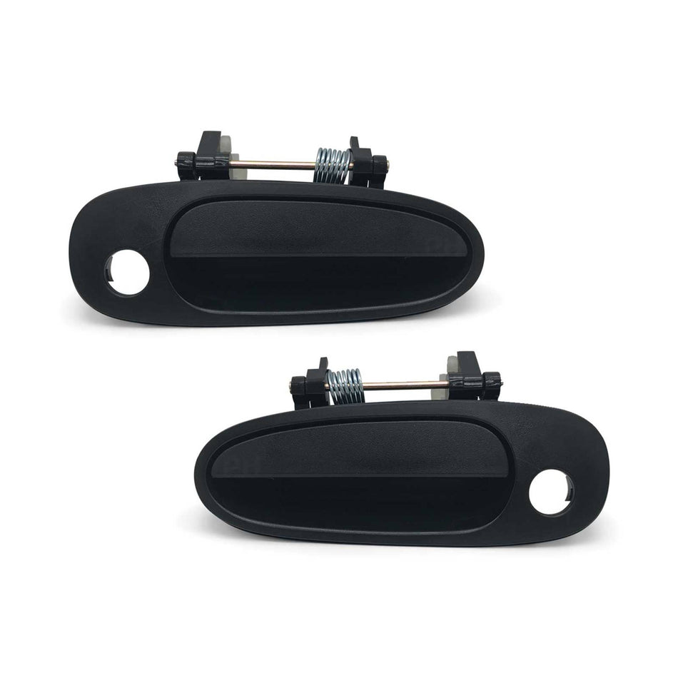 Outer Door Handles PAIR Front Black Fits Toyota Corolla AE101 AE102 1994 - 1998