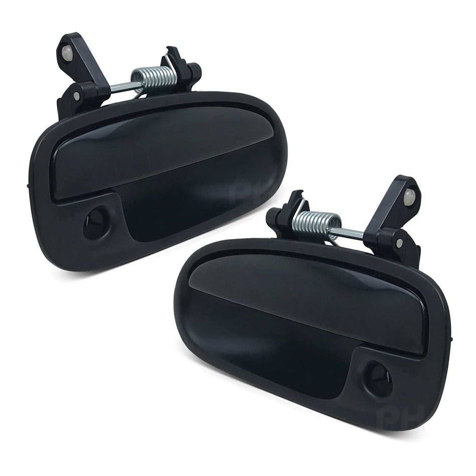 Outer Door Handles PAIR Front Black Fits Honda Civic EK 1995 - 2000
