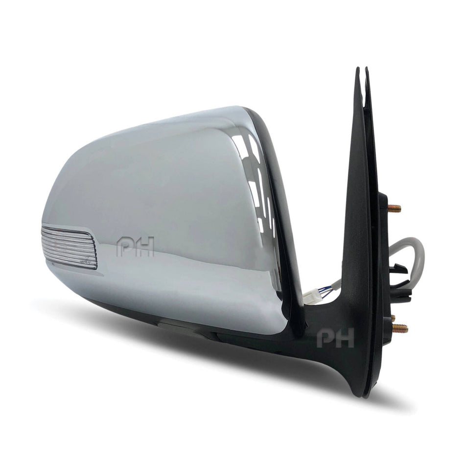 Door Mirror Chrome With Blinker RIGHT Fits Toyota Hilux N70 SR5 2011 - 2015