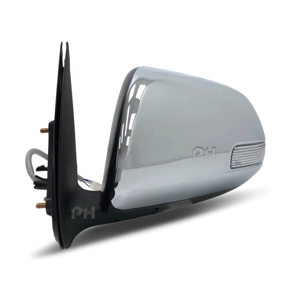 Door Mirror Chrome With Blinker LEFT Fits Toyota Hilux N70 SR5 2011 - 2015