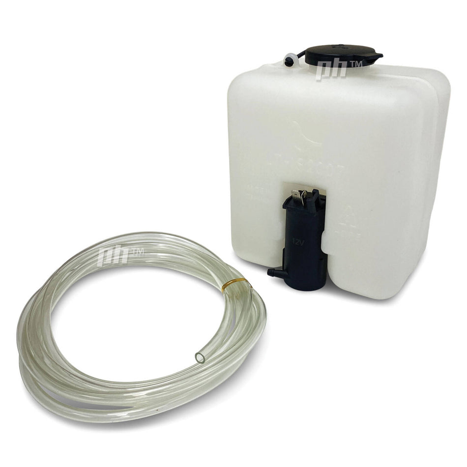 Universal Square Windscreen Washer Bottle With Pump & Hose