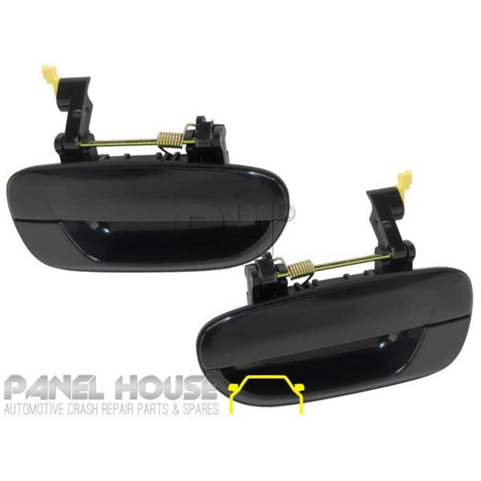 Outer Door Handles PAIR Rear Fits Hyundai Accent 2000 - 2006