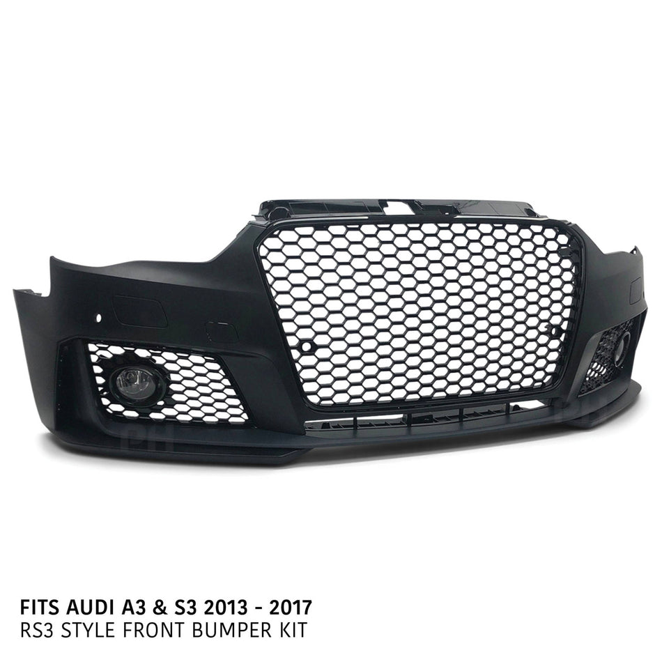 Upgrade Front Bumper Bar Kit RS3 Style Fits Audi A3 S3 8V 2013 - 2016
