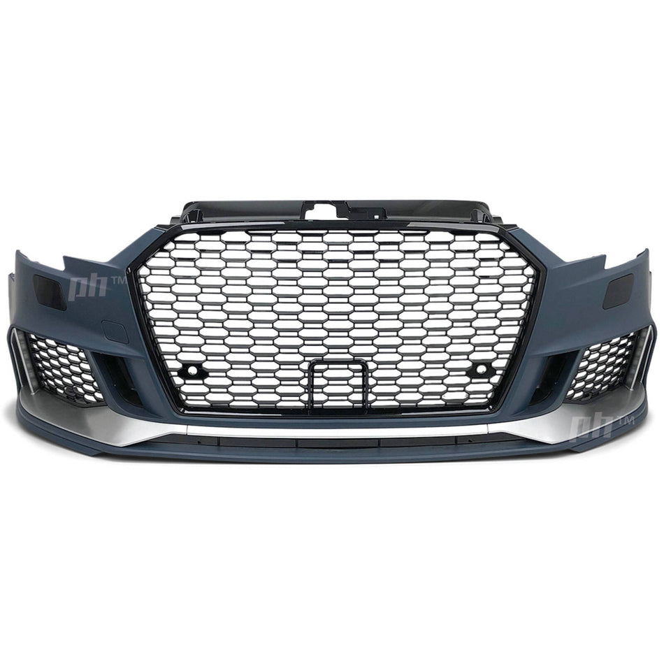 Upgrade Front Bumper Bar & Grill Kit RS3 Style Fits Audi A3 S3 8V 06/2016 - 2020