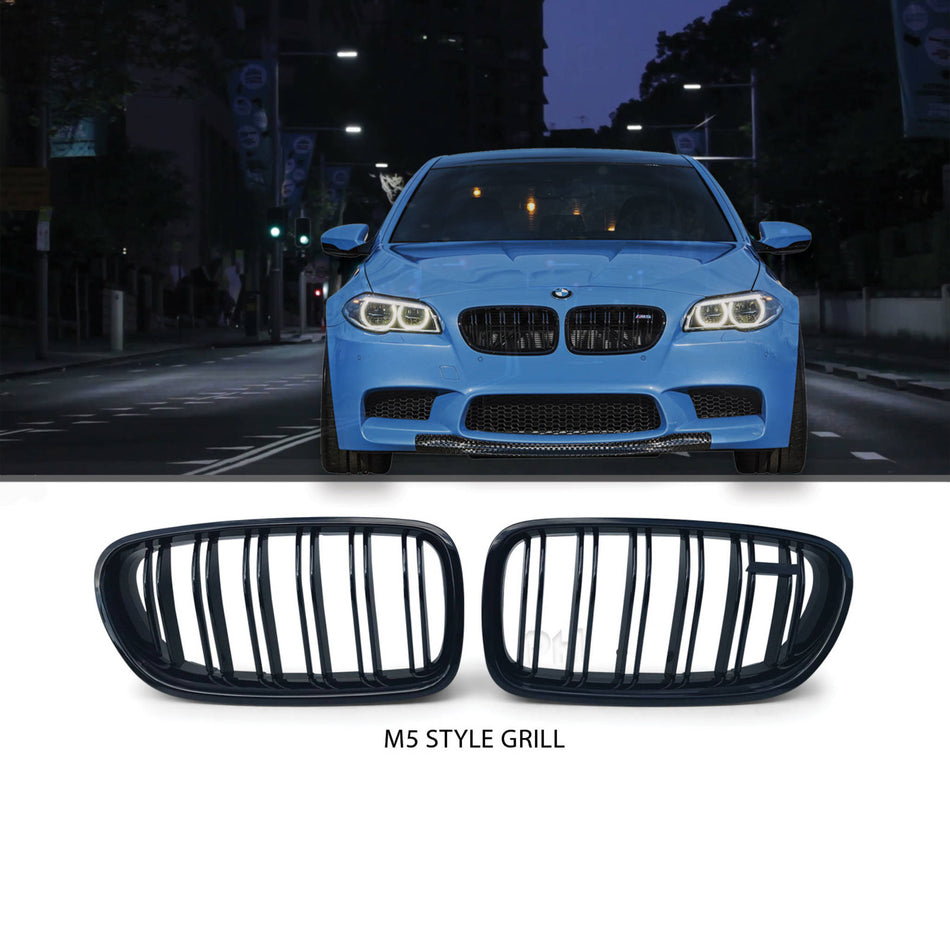 Grill Gloss Black M5 Style Fits BMW 5 Series F10/F11 LCI 2014 - 2016