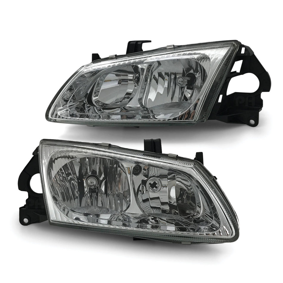 Headlights Dual Reflector PAIR Fits Nissan Pulsar N16 2000 - 2003