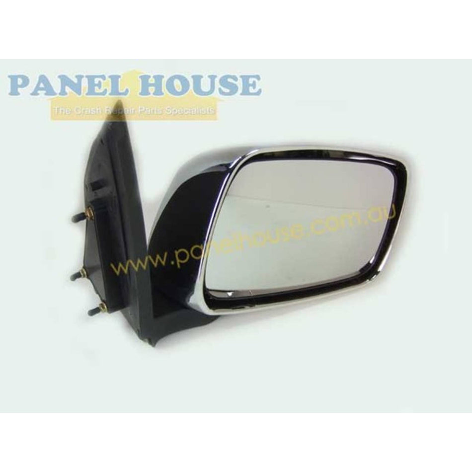 Door Mirror RIGHT Chrome Manual fits Nissan Navara D40 2005 - 2015