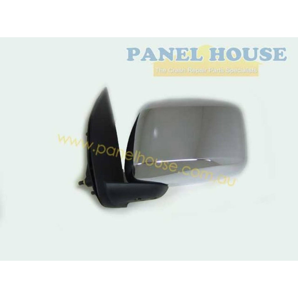 Door Mirror PAIR Chrome Manual fits Nissan Navara D40 Ute 2005 - 2015