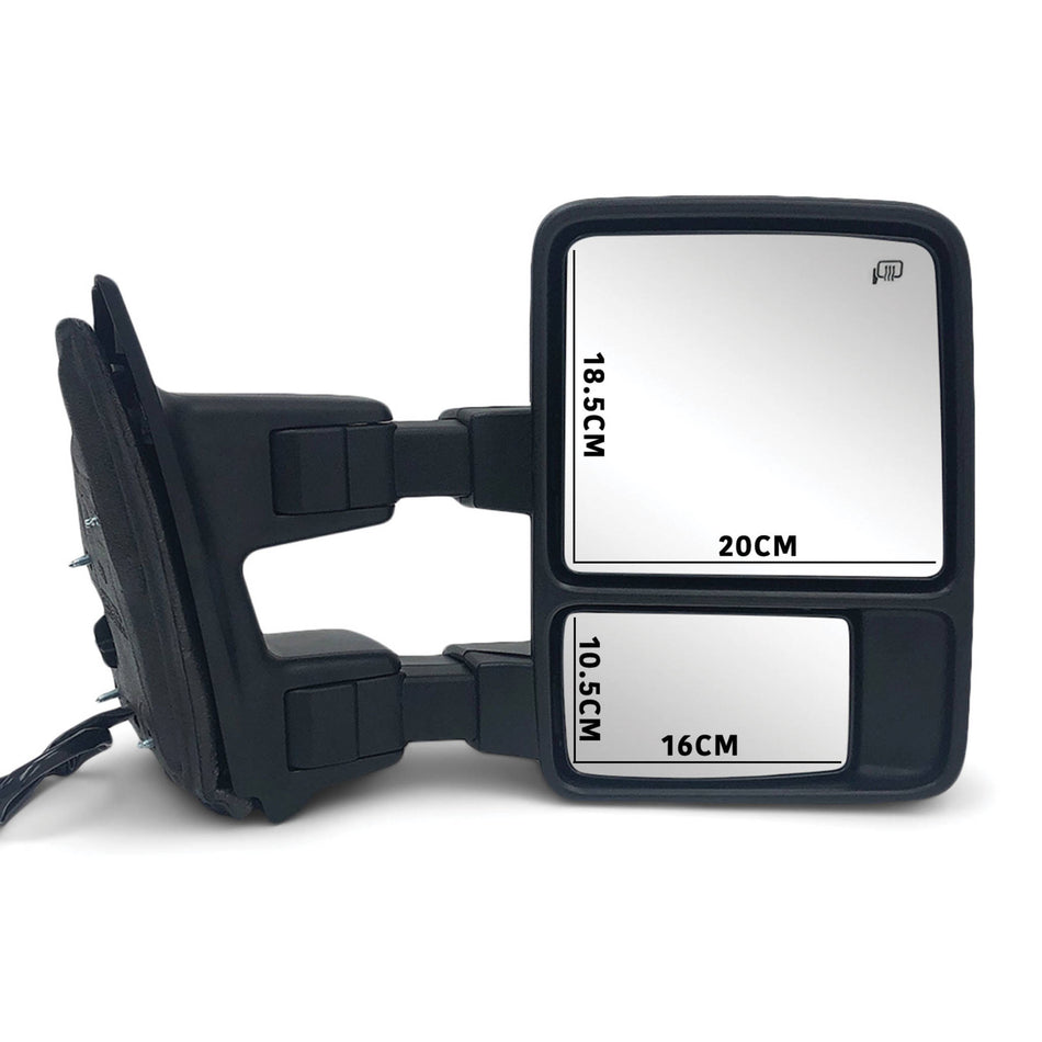 Extendable Towing Mirrors PAIR Heated Indicator fits Ford F250 350 2008 - 2015