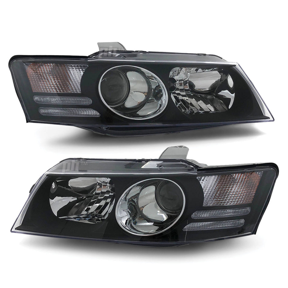 Headlights Black Projector PAIR fits Holden Commodore VZ SS Calais HSV 2004 - 2006