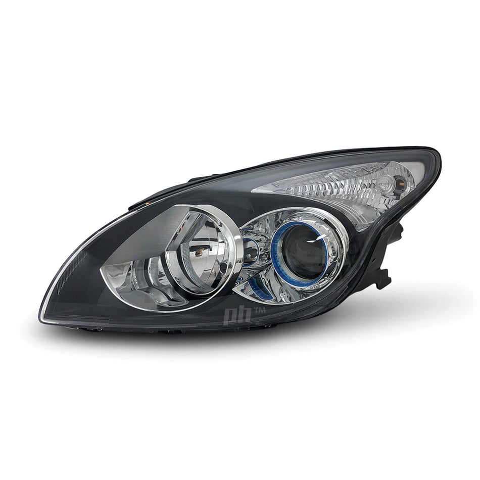 Headlight Black Projector LEFT fits Hyundai i30 FD 2010 - 2012 Hatch & Wagon