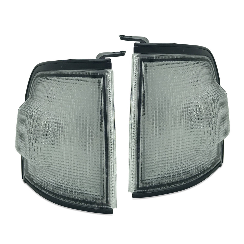 Corner Park Lights PAIR Clear Black Trim fits Holden Rodeo TF Ute 1991 - 1997
