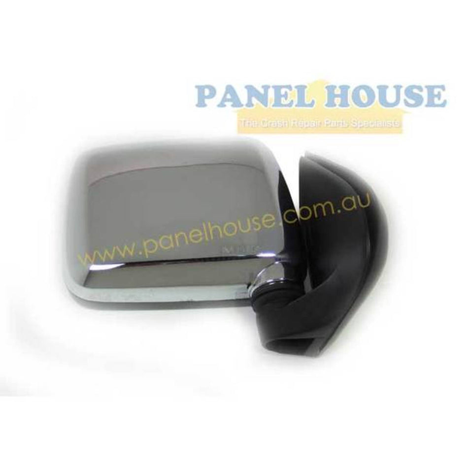 Door Mirrors PAIR Chrome Sail Mount fits Holden Rodeo 97 - 02