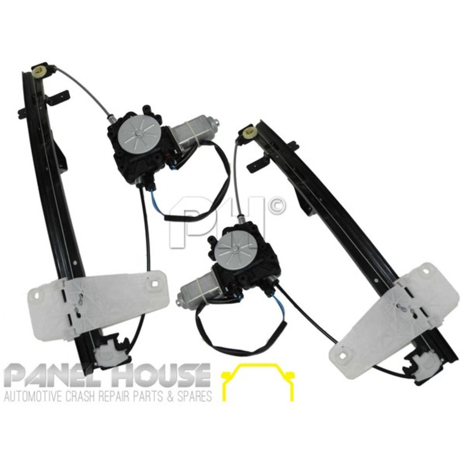 Window Regulators + Motor PAIR Front fits Jeep Grand Cherokee 00-05 WG / WJ