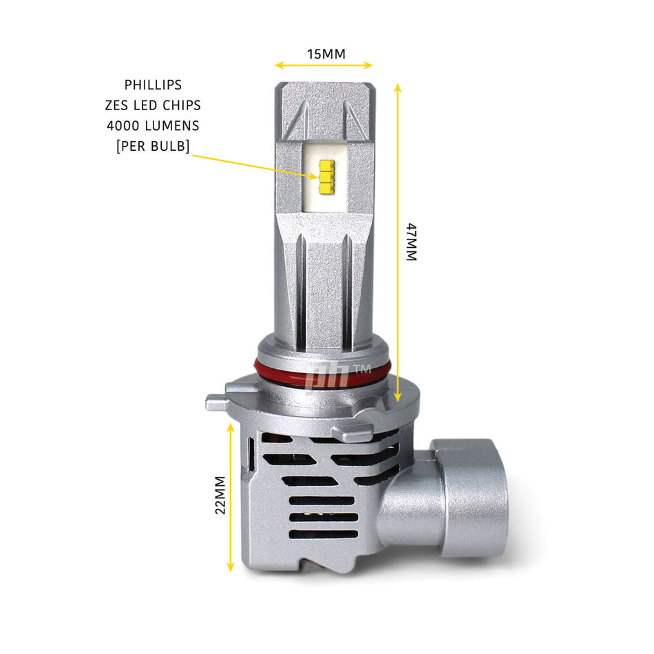 HB3 9005 LED Headlight Bulbs 6500K 8000LM PAIR LEDO