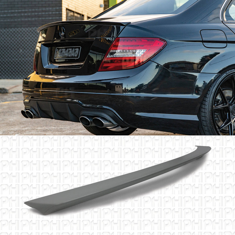 Boot Lip Spoiler AMG C63 Style Fits Mercedes-Benz C-Class W204 2007 - 2014