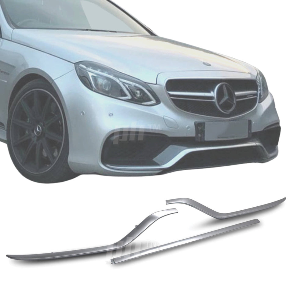 Front Bumper Mould SET Silver Fits Mercedes-Benz E63 W212 2014 - 2017