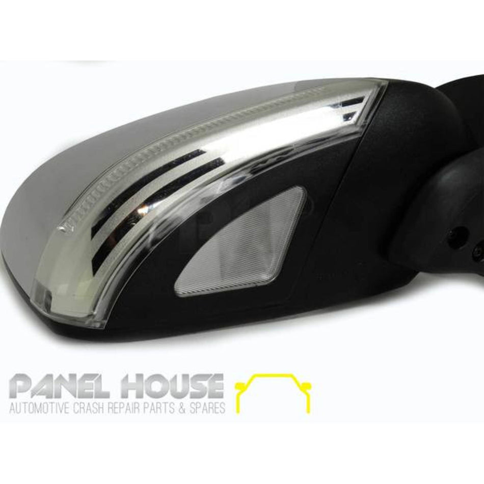 Door Mirror RIGHT Chrome Auto Fold Heated Puddle Light fits Nissan Navara D40 2007-2014