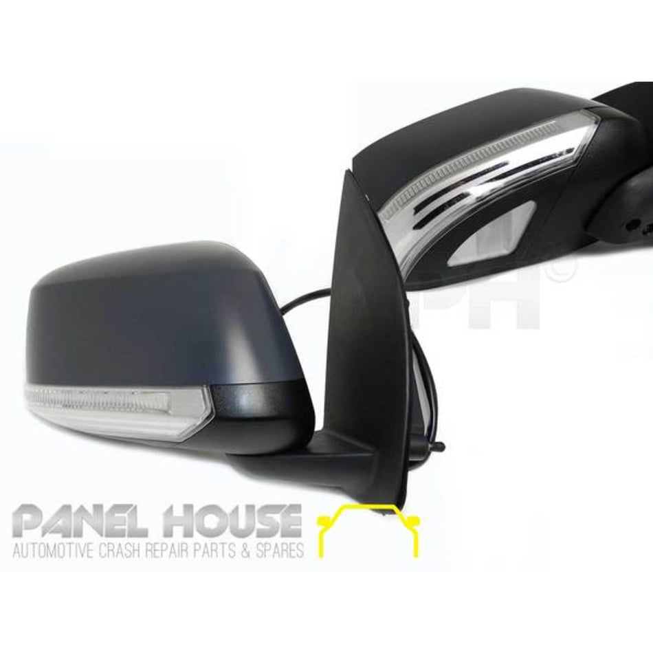Door Mirror RIGHT Primed Auto Fold Heated Puddle Light fits Nissan NAVARA D40 2007-2014