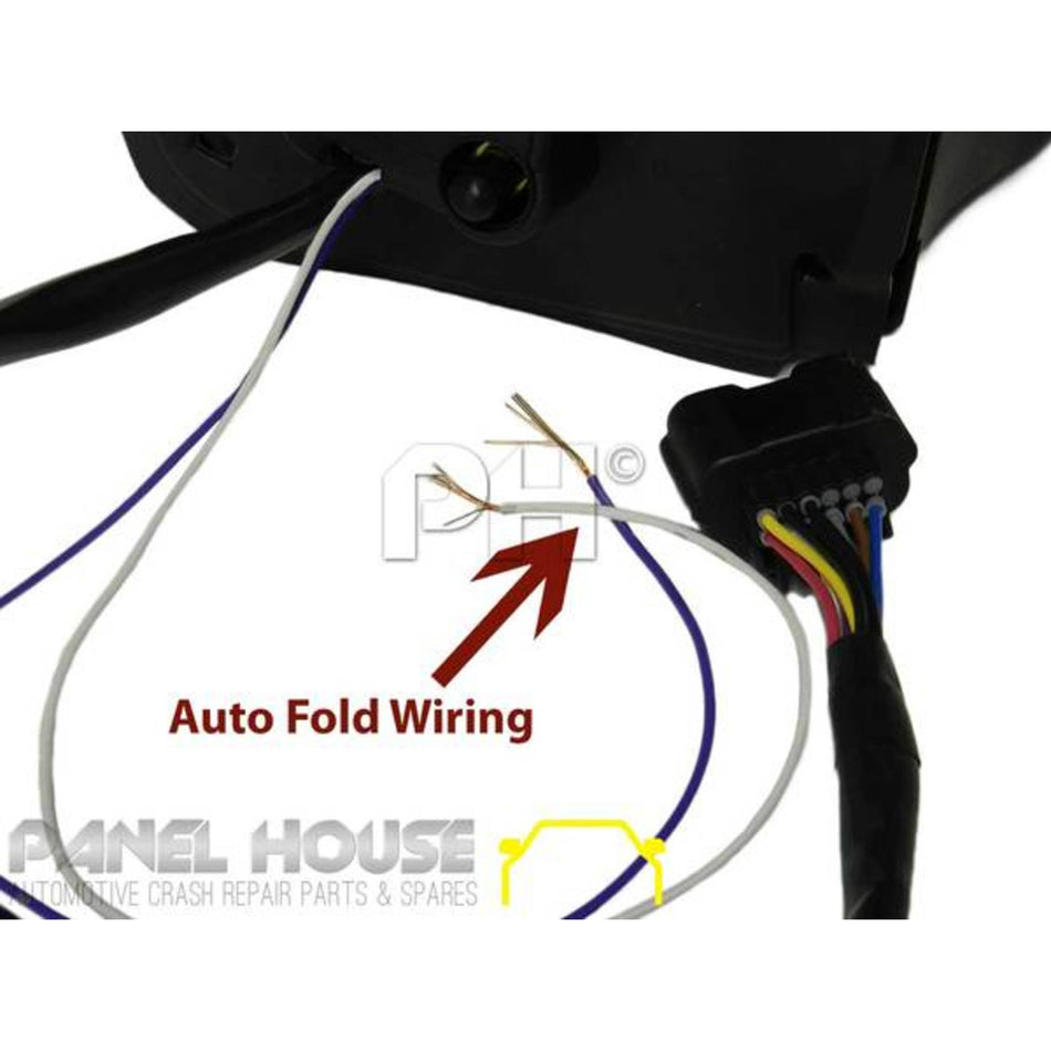 Door Mirror RIGHT Primed Auto Fold Heated Puddle Light fits Nissan NAVARA D40 2007-2014