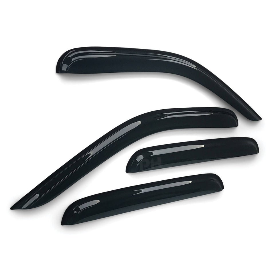 Weather Shield Window Visors SET 4 Piece Fits Nissan Navara D40 2005 - 2015