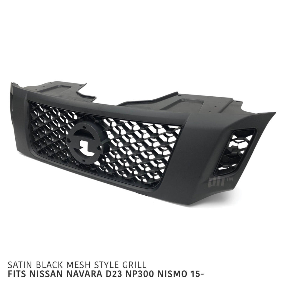 Grill Satin Black Edition Mesh Stye Fits Nissan Navara D23 NP300 Nismo 2015 - 2020