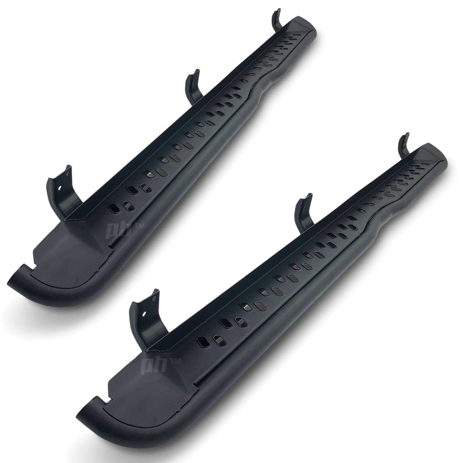 Steel Side Steps Black PAIR Heavy Duty fits Nissan Navara D23 NP300 RX DX ST ST-X 2015-2021