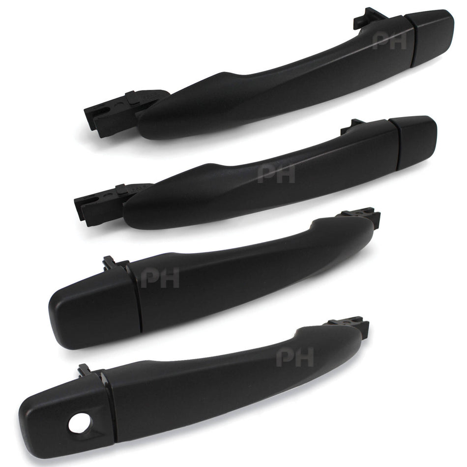 Outer Door Handle SET Black fits Nissan Navara D23 NP300 2015 - 2020