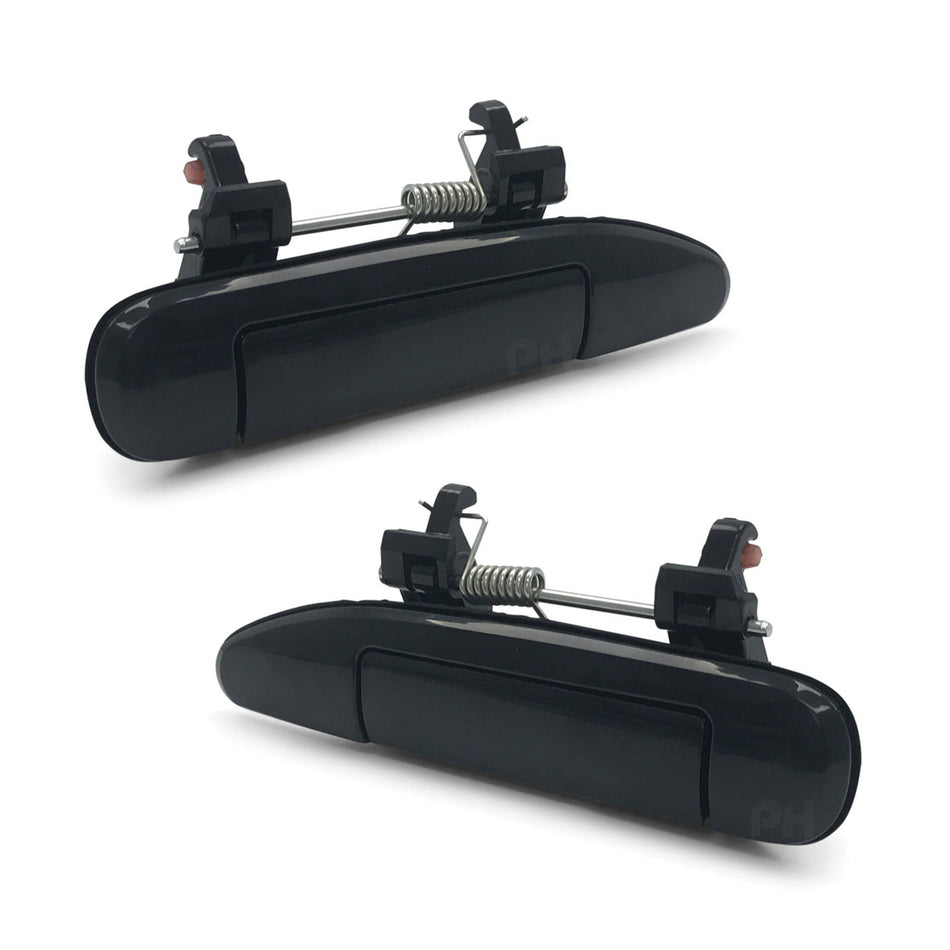 Outer Door Handles PAIR Black Fits Nissan Patrol GU Wagon 1997 - 2004