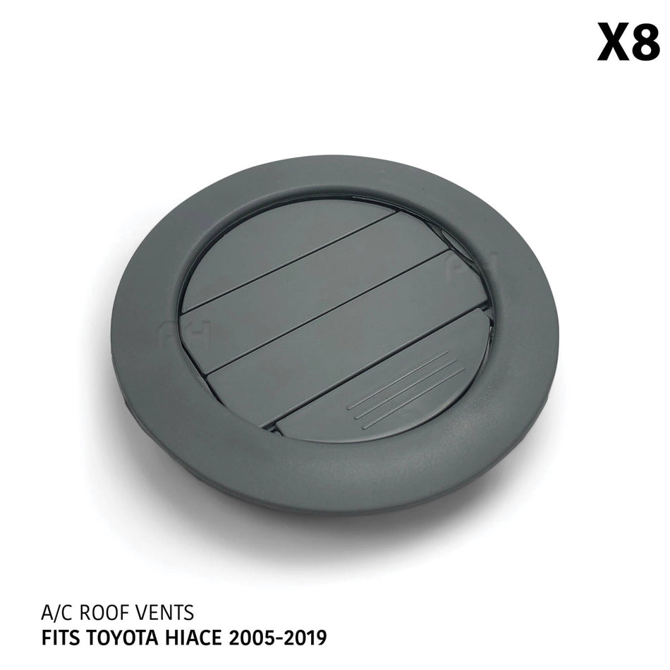 A/C Roof Vents x8 Fits Toyota Hiace 200 Series Van 2005 - 2019 LWB SLWB Commuter