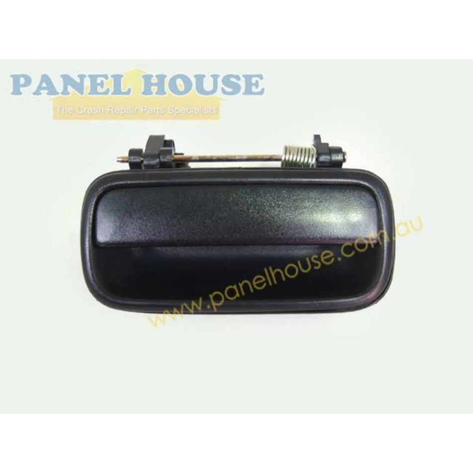 Door Handles PAIR Rear Outer Black Fits Toyota Hilux 88-97