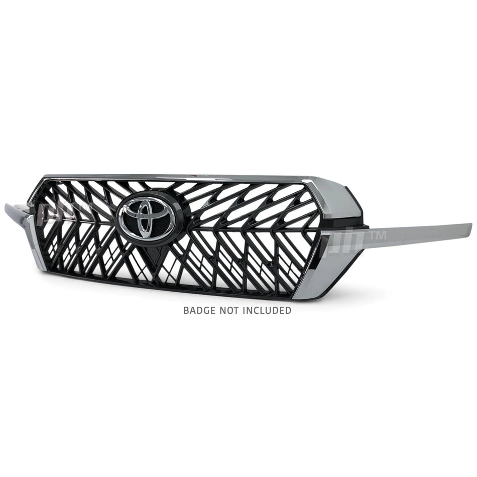 Grill Chrome & Grey Web Style Fits Toyota Landcruiser 200 Series 2015 - 2021