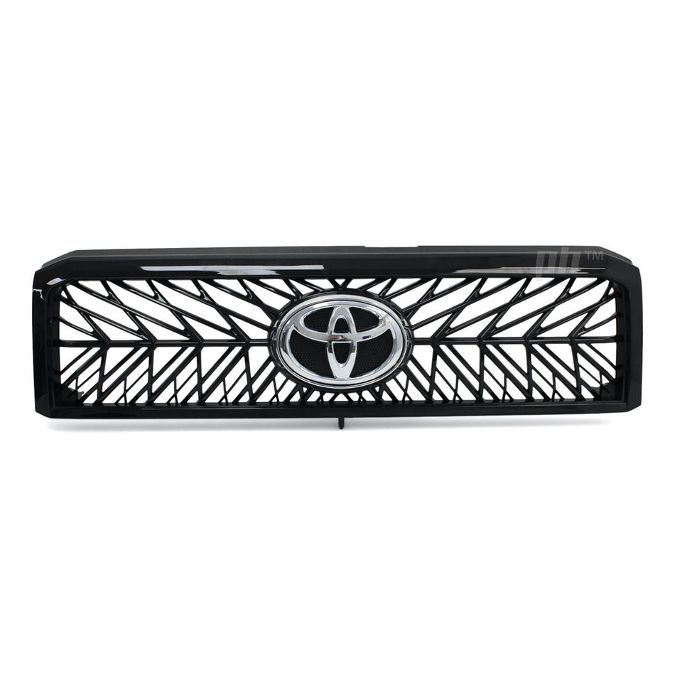 Grill Gloss Black Web Style Fits Toyota Landcruiser 76 78 79 Series 2007-2021