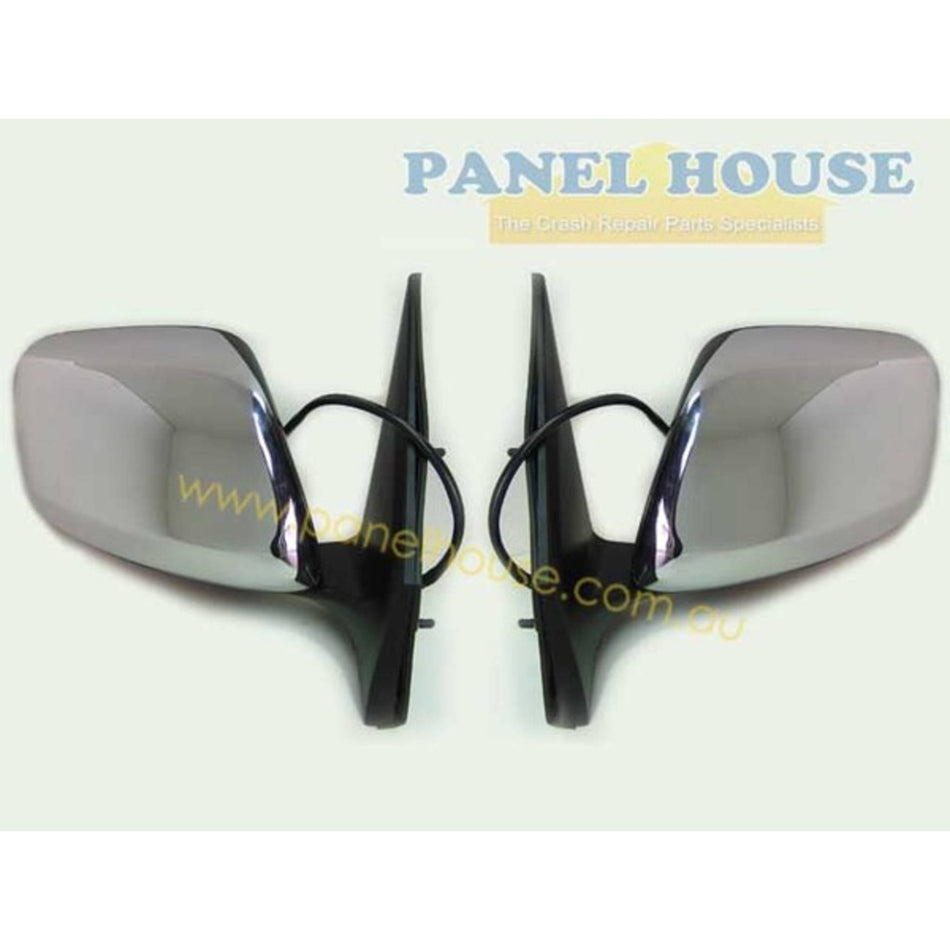 Door Mirrors PAIR Chrome Electric Fits Toyota Landcruiser 200 Series 08/2007 - 02/2012