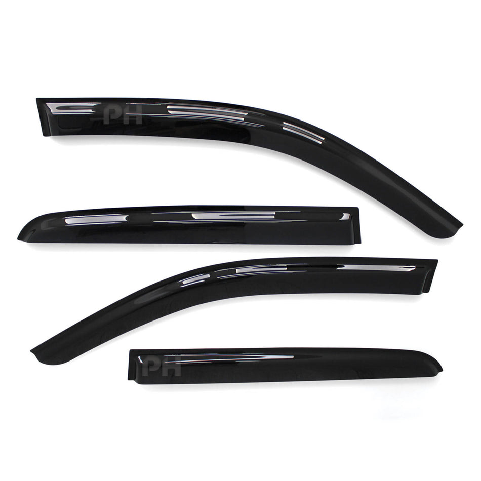 Weather Shield Window Visors Smoked SET 4 Piece Fits Toyota Hilux N80 Dual Cab 2015 - 2024