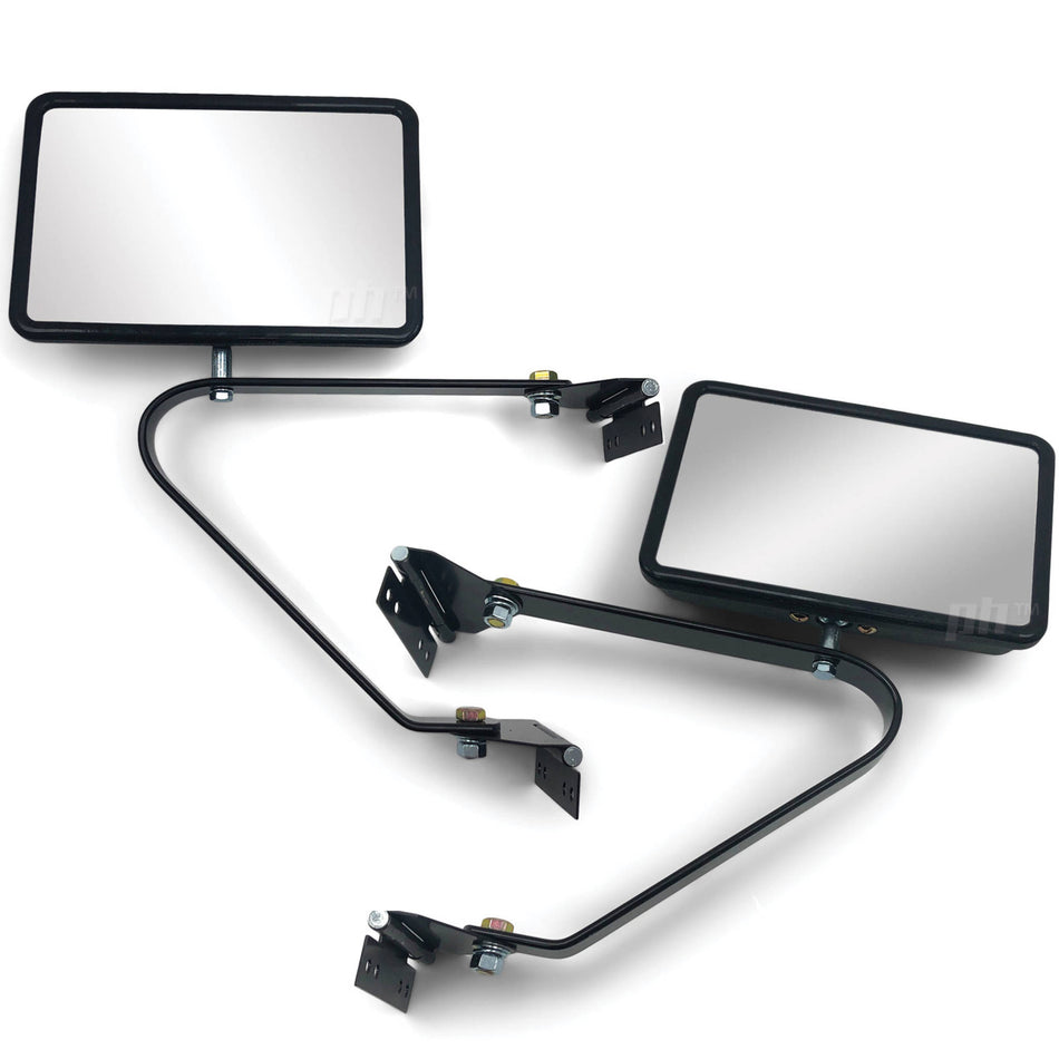 Universal Long Arm Trayback Door Mirrors PAIR