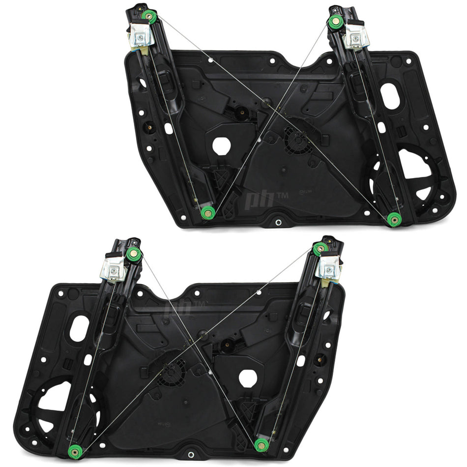 Window Regulators PAIR Front with Panel fits Volkswagen Golf 6 Hatch 2008 - 2013
