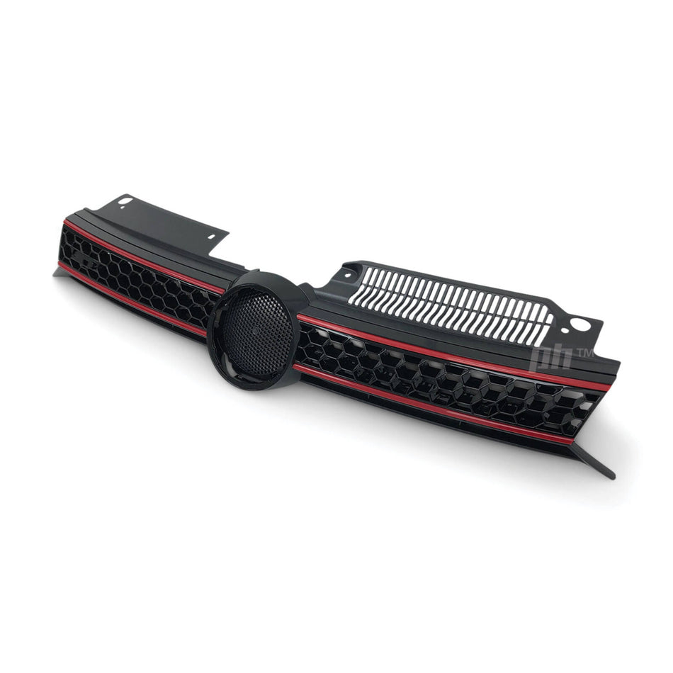Gloss Black Grill GTI Style fits Volkswagen Golf 6 GTi 2009 - 2013