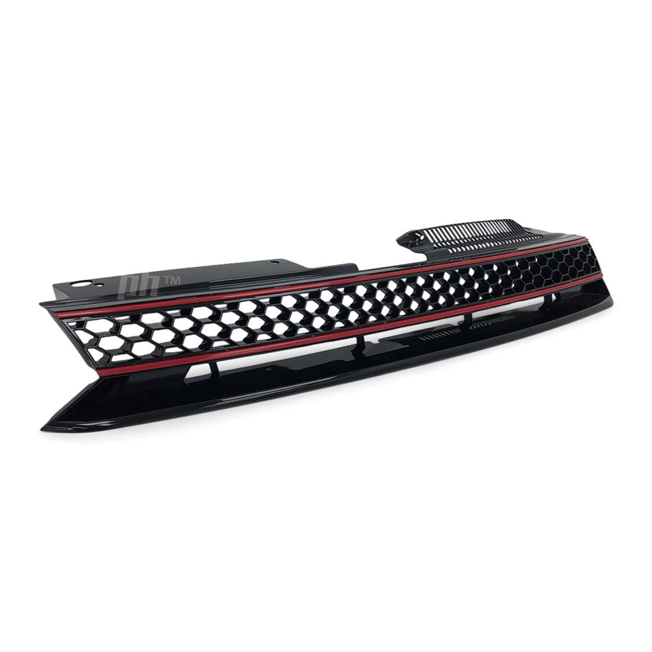 Gloss Black Grill No Badge Type fits Volkswagen Golf 6 GTi 2009 - 2013