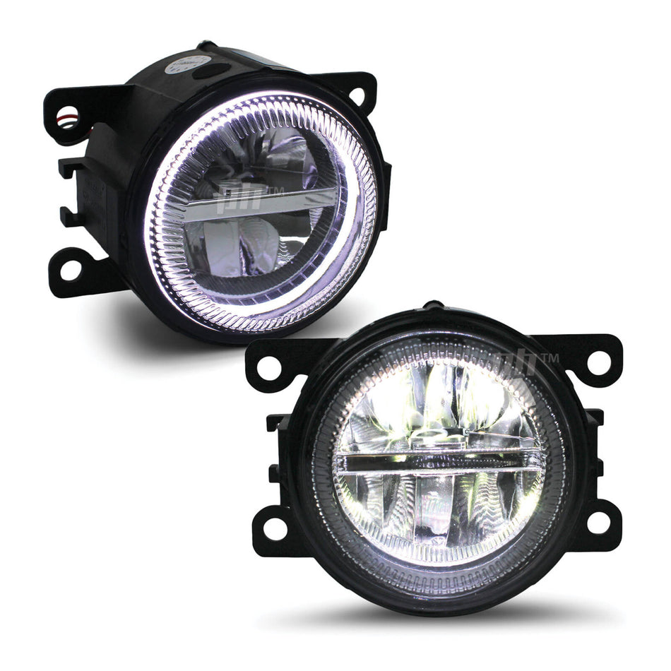 Fog Lights PAIR Twin LED Halo Style fits Holden Commodore VE SS SSV S1 2006 - 2010