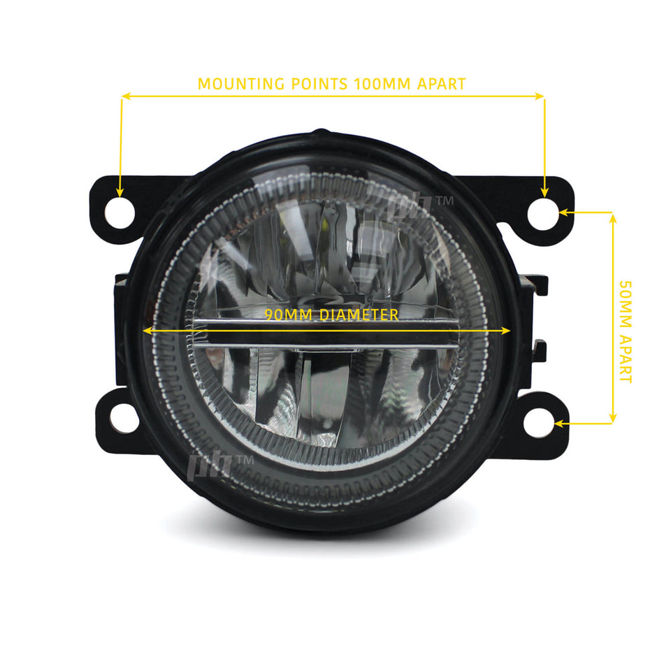 Fog Lights PAIR Twin LED Halo Style fits Holden Commodore VE SS SSV S1 2006 - 2010